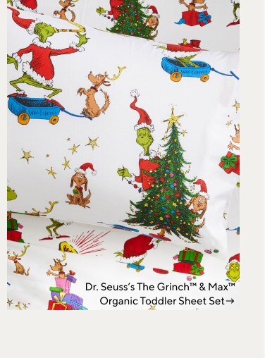 Dr. Seuss’s The Grinch™ & Max™ Organic Toddler Sheet Set & Pillowcase - Mobile